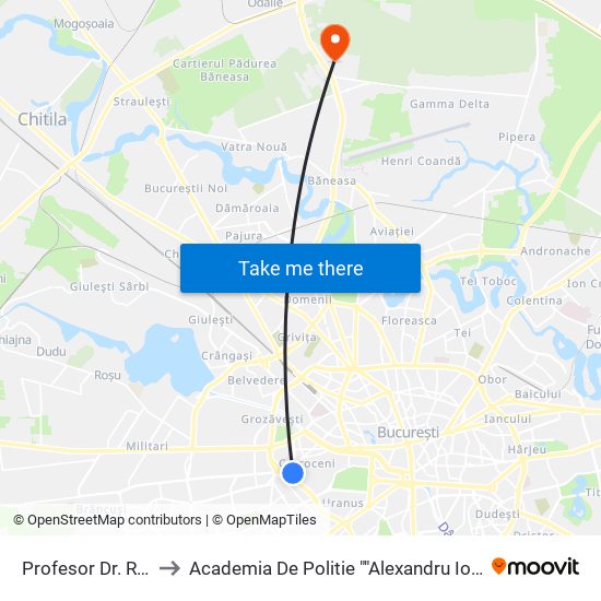 Profesor Dr. Rainer to Academia De Politie ""Alexandru Ioan Cuza"" map