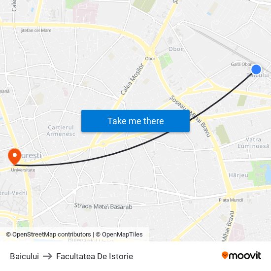 Baicului to Facultatea De Istorie map