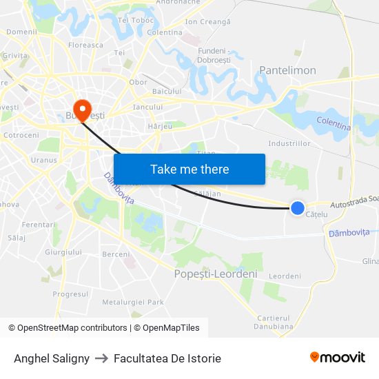 Anghel Saligny to Facultatea De Istorie map