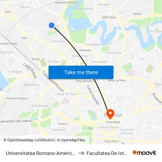 Universitatea Romano-Americana to Facultatea De Istorie map