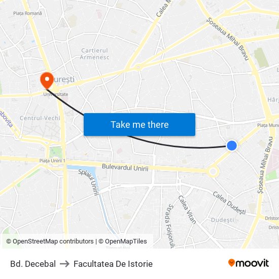 Bd. Decebal to Facultatea De Istorie map