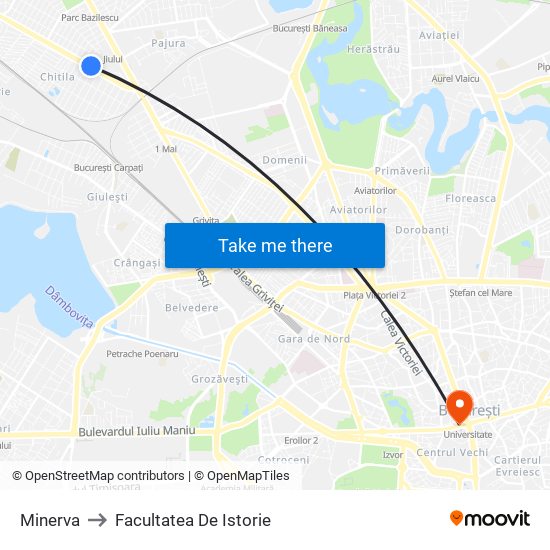 Minerva to Facultatea De Istorie map