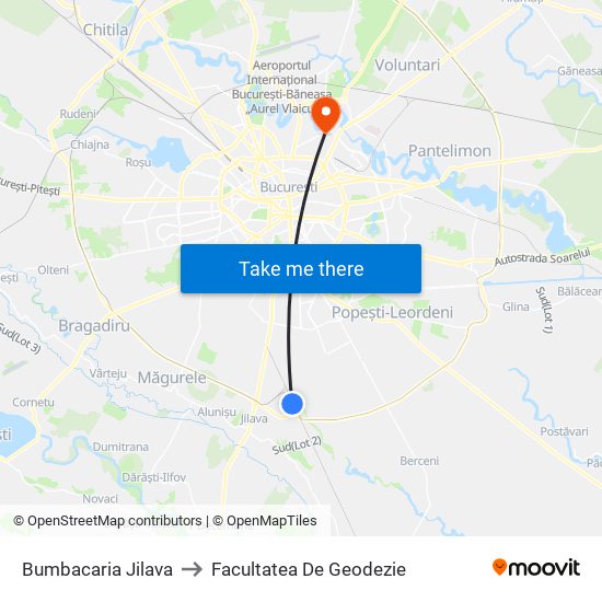Bumbacaria Jilava to Facultatea De Geodezie map