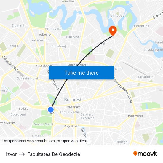 Izvor to Facultatea De Geodezie map