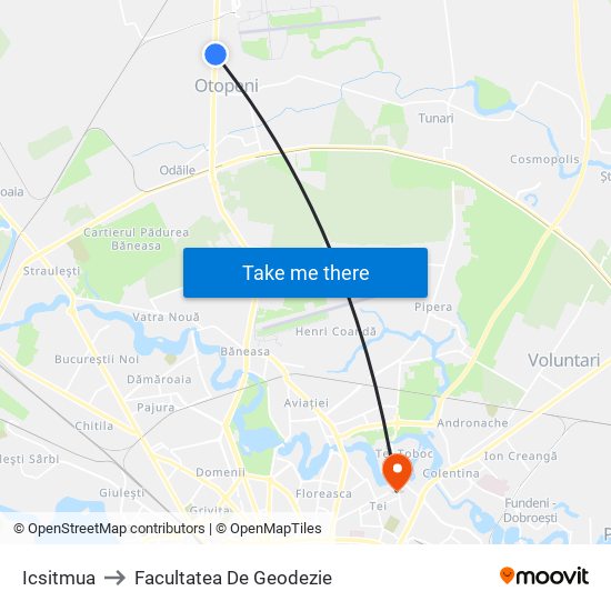 Icsitmua to Facultatea De Geodezie map