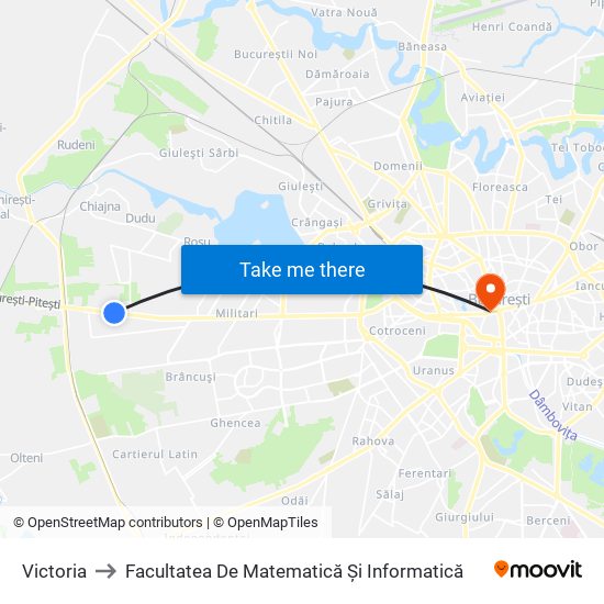 Victoria to Facultatea De Matematică Și Informatică map