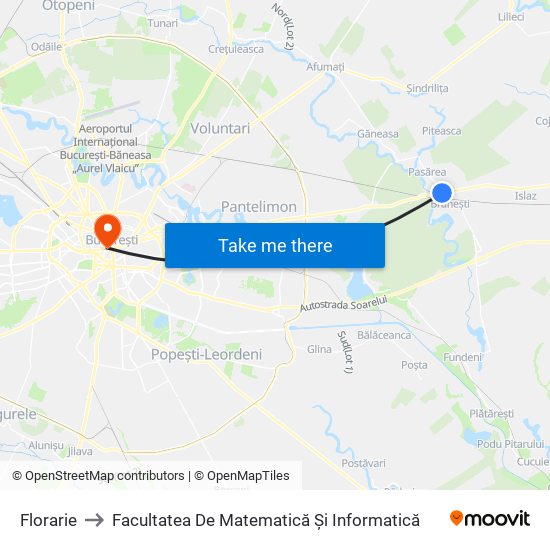 Florarie to Facultatea De Matematică Și Informatică map