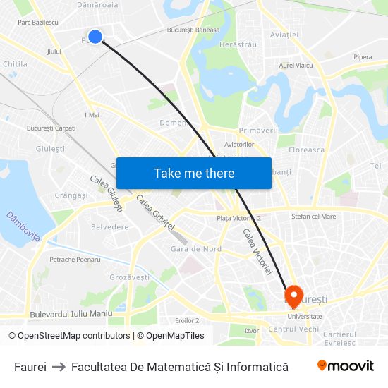 Faurei to Facultatea De Matematică Și Informatică map