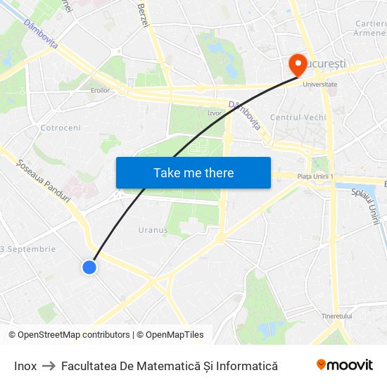 Inox to Facultatea De Matematică Și Informatică map