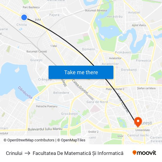 Crinului to Facultatea De Matematică Și Informatică map