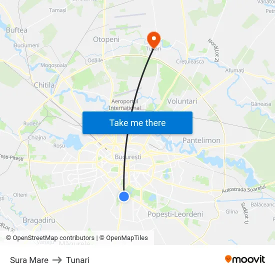 Sura Mare to Tunari map