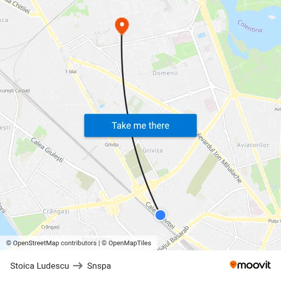 Stoica Ludescu to Snspa map