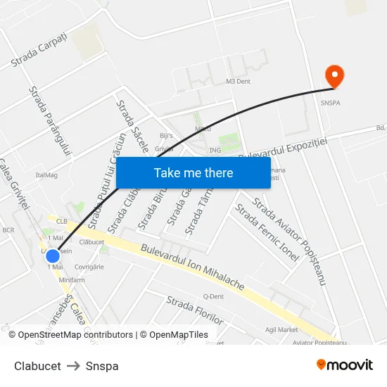 Clabucet to Snspa map