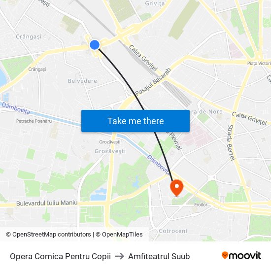 Opera Comica Pentru Copii to Amfiteatrul Suub map