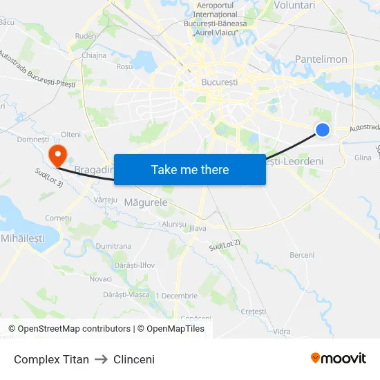 Complex Titan to Clinceni map