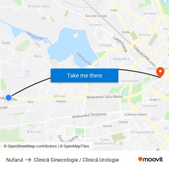 Nufarul to Clinică Ginecologie / Clinică Urologie map