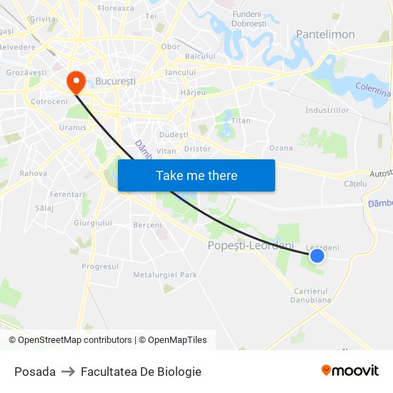 Posada to Facultatea De Biologie map