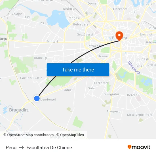Peco to Facultatea De Chimie map