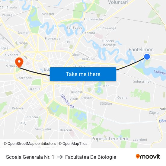 Scoala Generala Nr. 1 to Facultatea De Biologie map