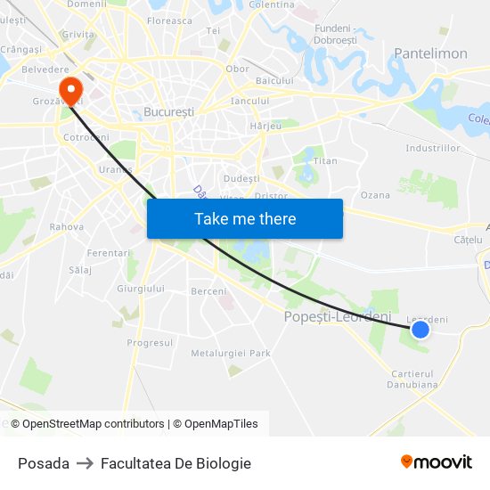 Posada to Facultatea De Biologie map