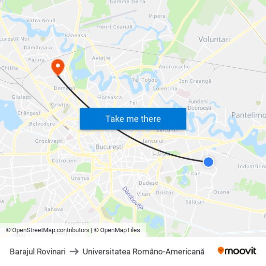 Barajul Rovinari to Universitatea Româno-Americană map