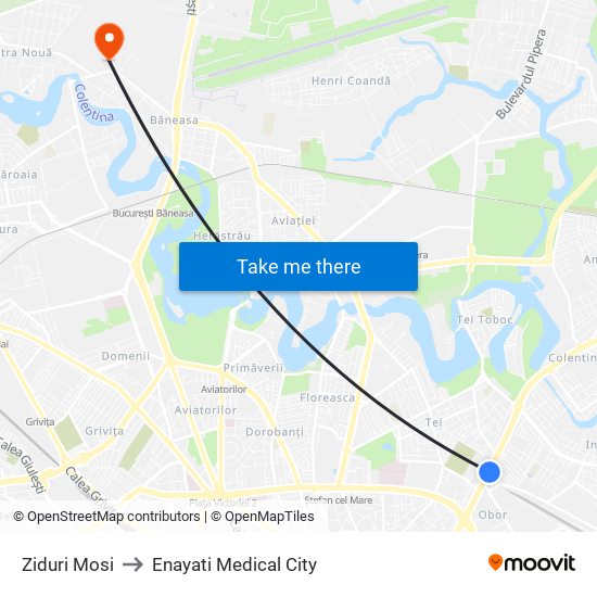 Ziduri Mosi to Enayati Medical City map