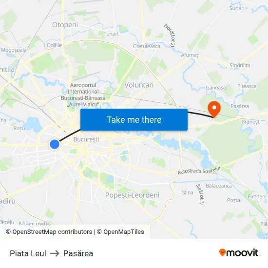 Piata Leul to Pasărea map