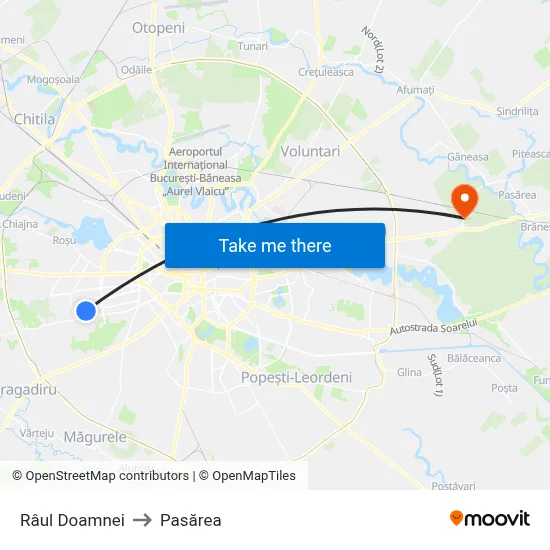 Râul Doamnei to Pasărea map