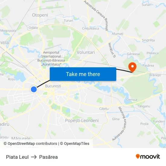 Piata Leul to Pasărea map