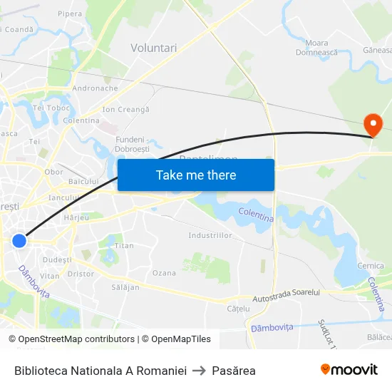 Biblioteca Nationala A Romaniei to Pasărea map