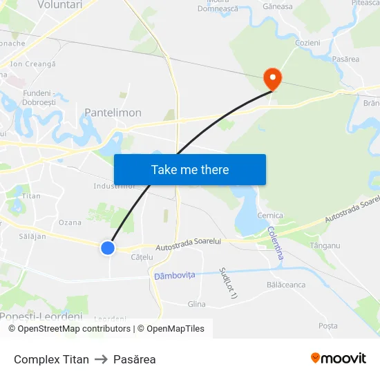 Complex Titan to Pasărea map