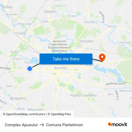 Complex Comercial Apusului to Comuna Pantelimon map