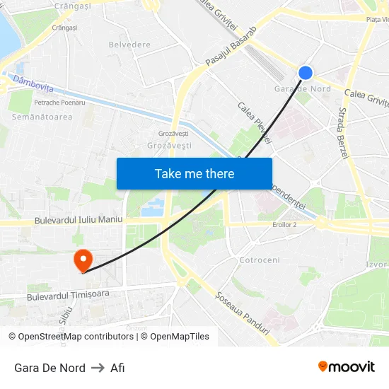 Gara De Nord to Afi map
