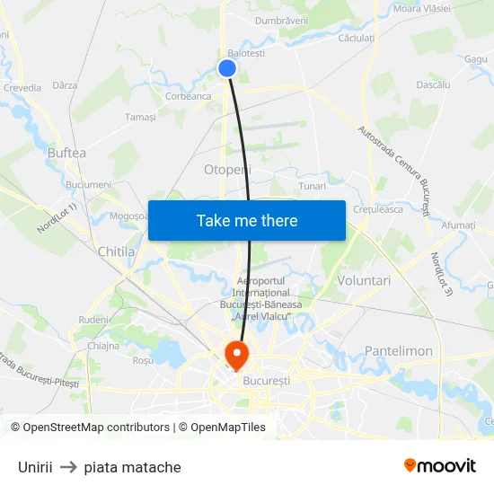 Unirii to piata matache map