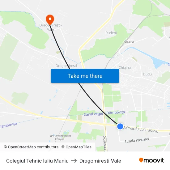 Colegiul Tehnic Iuliu Maniu to Dragomiresti-Vale map