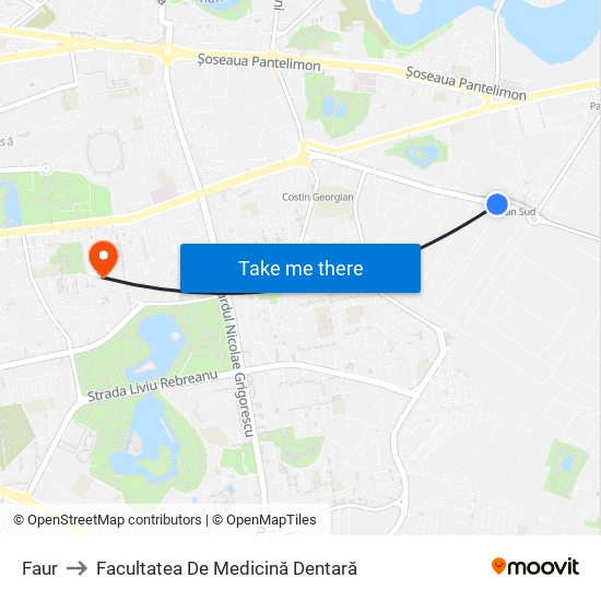 Faur to Facultatea De Medicină Dentară map