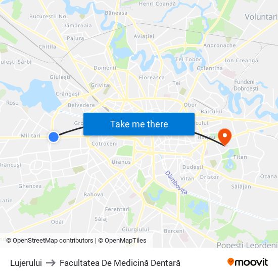 Lujerului to Facultatea De Medicină Dentară map