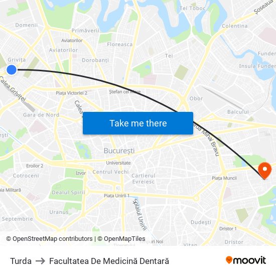 Turda to Facultatea De Medicină Dentară map