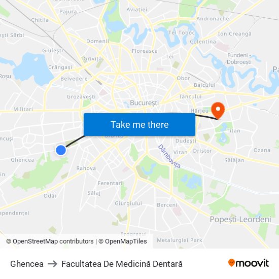Ghencea to Facultatea De Medicină Dentară map