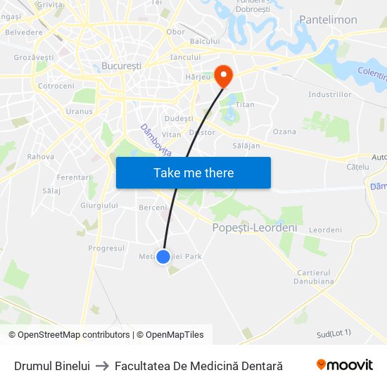 Drumul Binelui to Facultatea De Medicină Dentară map