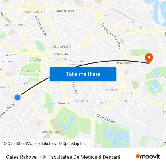 Calea Rahovei to Facultatea De Medicină Dentară map