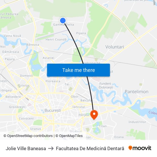 Jolie Ville Baneasa to Facultatea De Medicină Dentară map