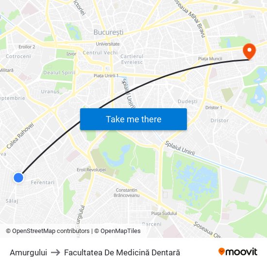 Amurgului to Facultatea De Medicină Dentară map