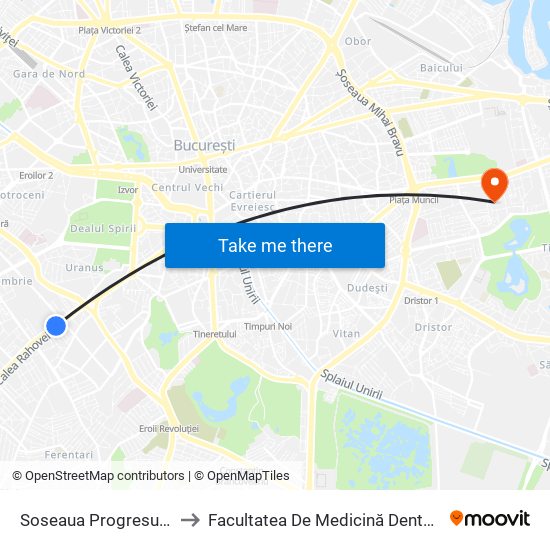 Soseaua Progresului to Facultatea De Medicină Dentară map