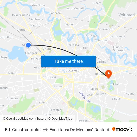 Bd. Constructorilor to Facultatea De Medicină Dentară map