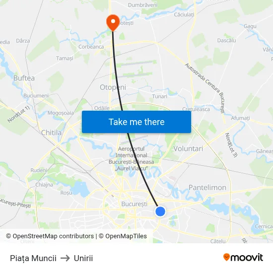 Piața Muncii to Unirii map