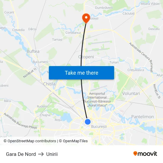 Gara De Nord to Unirii map