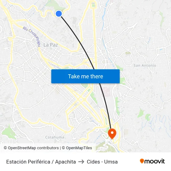 Estación Periférica / Apachita to Cides - Umsa map
