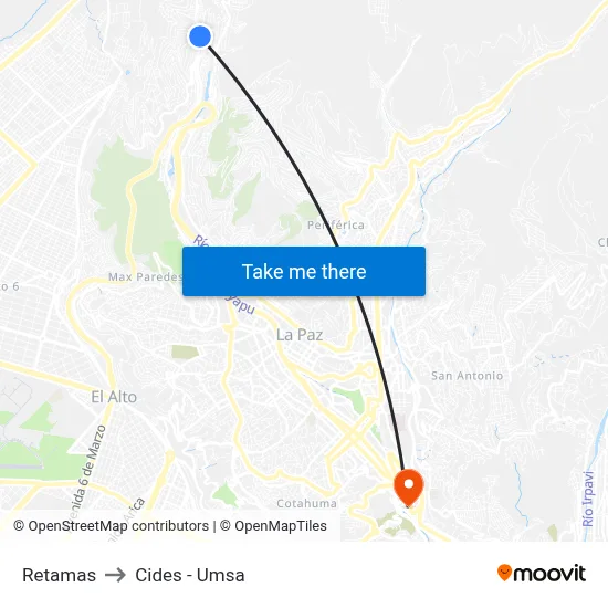 Retamas to Cides - Umsa map