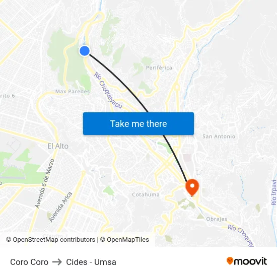 Coro Coro to Cides - Umsa map
